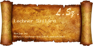 Lechner Szilárd névjegykártya