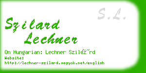 szilard lechner business card